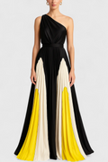Γυναικείο maxi φόρεμα Antía off-shoulder με κομψή στάμπα