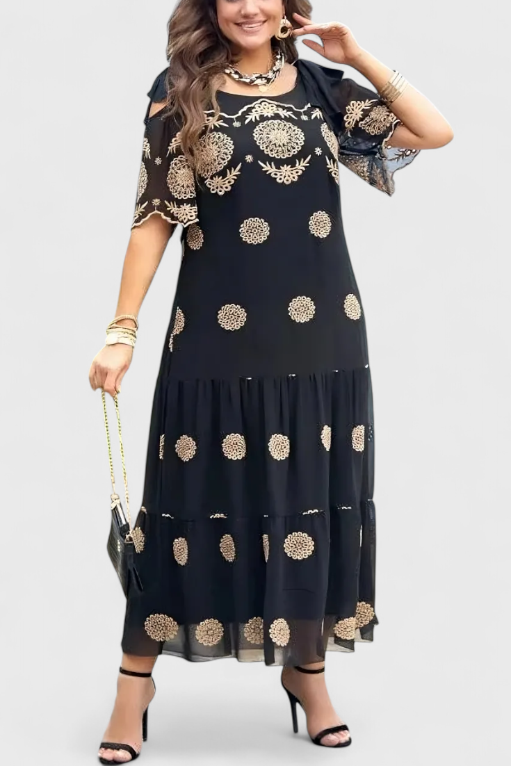 Cathy – Sommerkleid für Damen aus Netzstoff mit Schlitzen