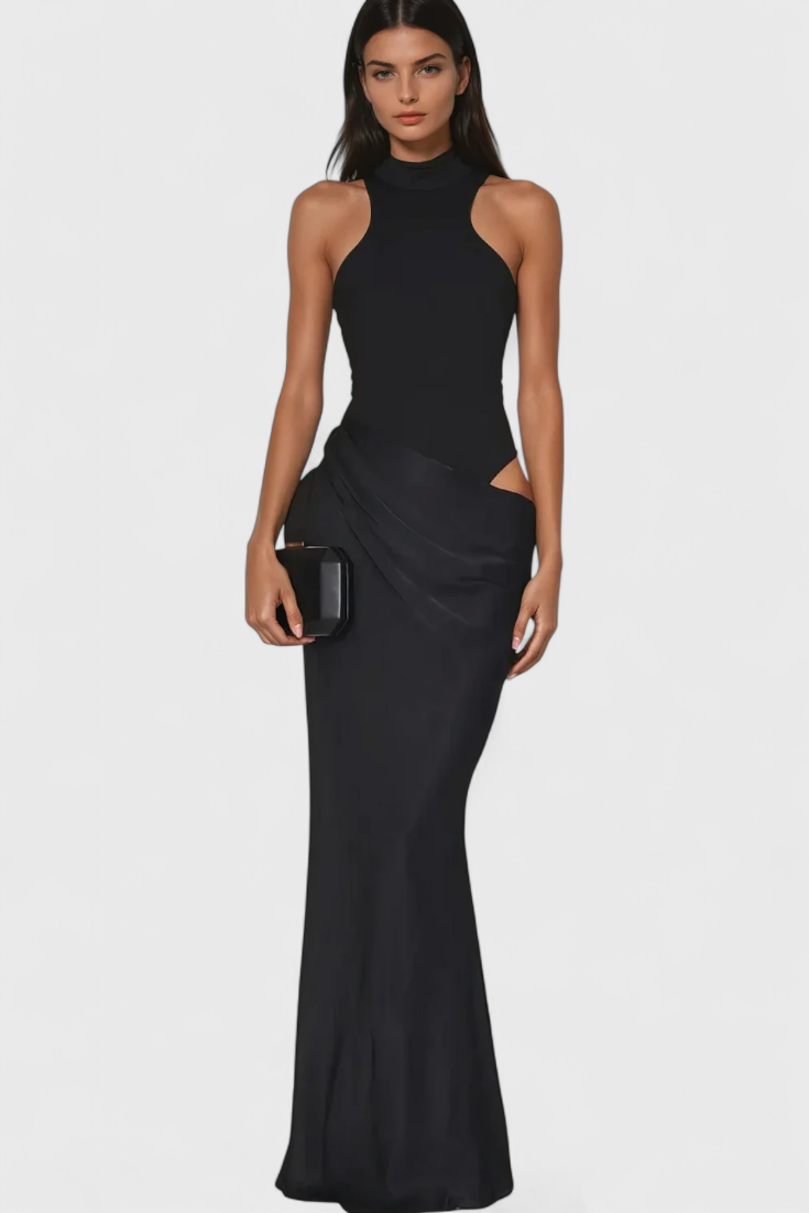 Mafalda – Ärmelloses Maxikleid für Damen mit schmaler Silhouette – Ansicht 2