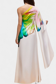 Beryl – Asymmetrisches Einarm-Kleid für Damen mit Print – Ansicht 4