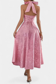 Gilda – Jacquard-Midikleid für Damen mit offenem Rücken – Ansicht 4
