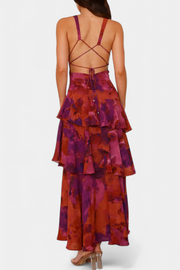 Damen-Chiffonkleid Domenica mit V-Ausschnitt und luftigen Lagen – Ansicht 7