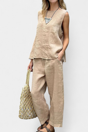 Ärmelloses Damen-Set Leona mit Weste und Hose – Ansicht 10
