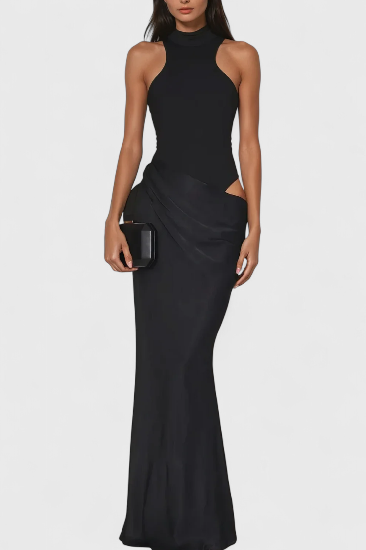 Mafalda – Ärmelloses Maxikleid für Damen mit schmaler Silhouette