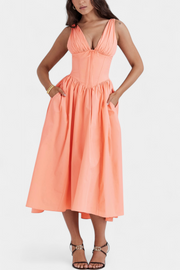 Margie – Midikleid für Damen mit V-Ausschnitt und Blumenmuster – Ansicht 5
