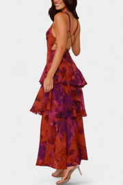 Damen-Chiffonkleid Domenica mit V-Ausschnitt und luftigen Lagen – Ansicht 6