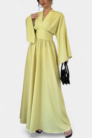 Geometrisches Maxikleid Anelia für Damen mit V-Ausschnitt – Ansicht 3
