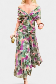 Florales Damen-Maxikleid Alondra mit V-Ausschnitt – Ansicht 16