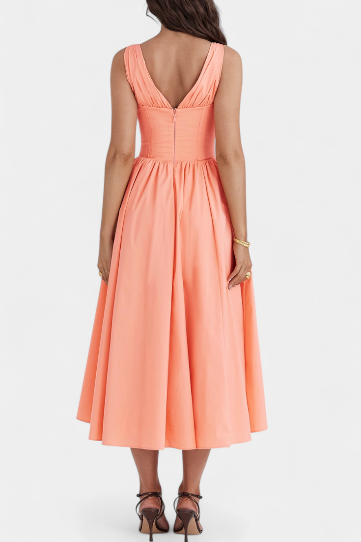 Margie – Midikleid für Damen mit V-Ausschnitt und Blumenmuster – Ansicht 6