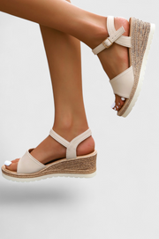 Damen-Plateausandalen Neus mit geflochtener Sohle – Ansicht 7