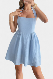 Kassandra – Minikleid für Damen mit Neckholder-Ausschnitt und offenem Rücken – Ansicht 7