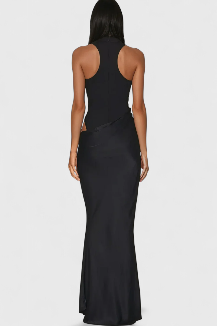 Mafalda – Ärmelloses Maxikleid für Damen mit schmaler Silhouette – Ansicht 4