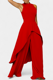 Asymmetrisches Damen-Set Chrysoula mit Plisseehose – Ansicht 8