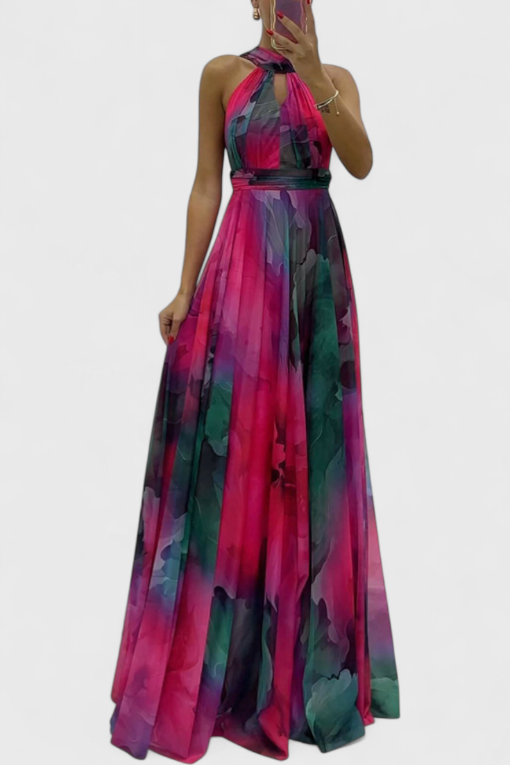 Caprice – Maxikleid für Damen aus Chiffon mit Blumenmuster