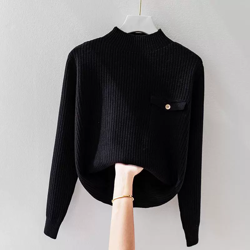 Eleganter Strickrollkragenpullover für Damen – Ansicht 2