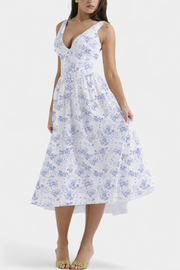 Margie – Midikleid für Damen mit V-Ausschnitt und Blumenmuster – Ansicht 4
