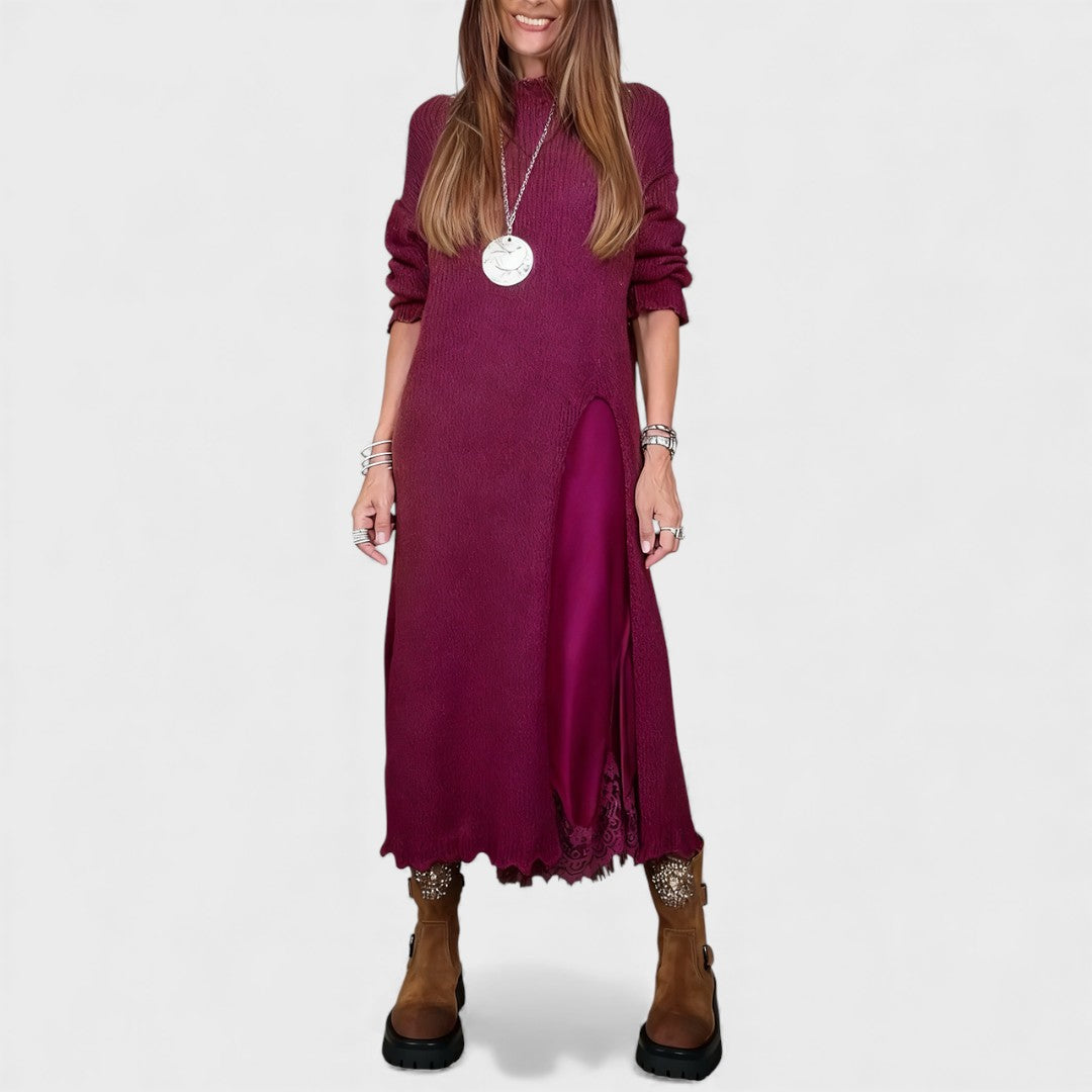 Laluna – Elegantes Set aus Strickpullover und Kleid – Ansicht 5