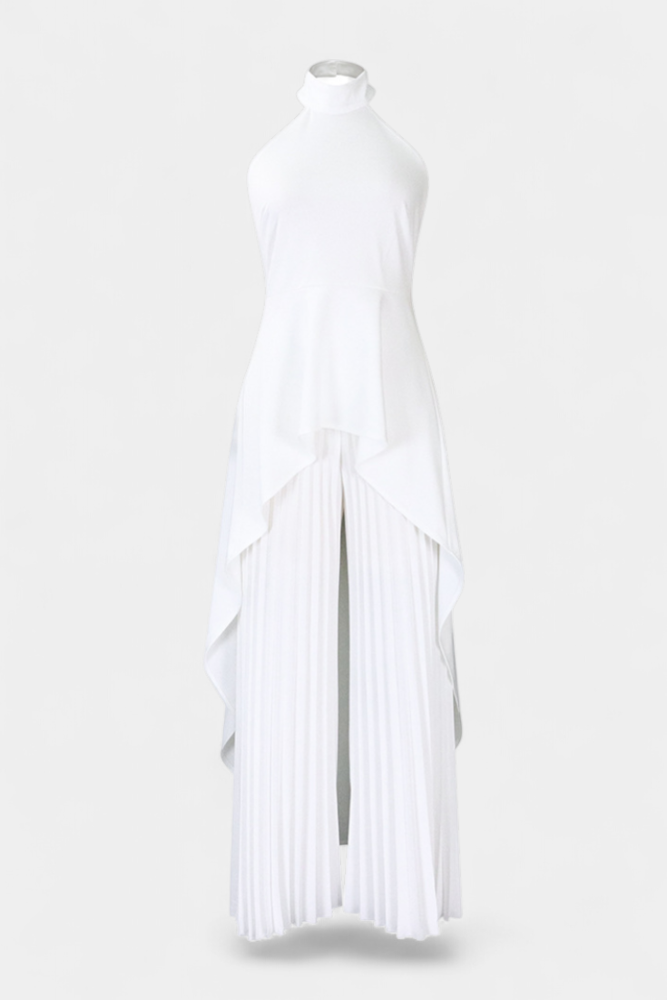 Asymmetrisches Damen-Set Chrysoula mit Plisseehose – Ansicht 6