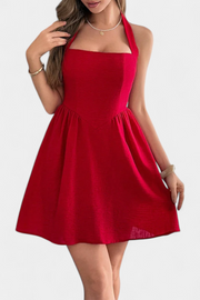 Kassandra – Minikleid für Damen mit Neckholder-Ausschnitt und offenem Rücken – Ansicht 2