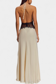 Ashanty – Langes Kleid für Damen mit Neckholder-Ausschnitt und Spitze – Ansicht 10