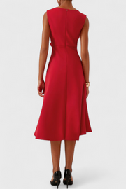 Asymmetrisches Midikleid Claudia für Damen mit Falten – Ansicht 4