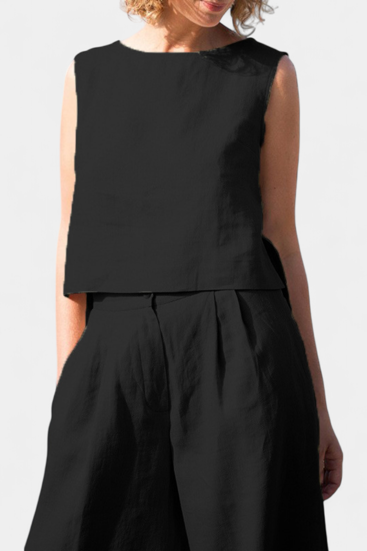 Ärmelloses Vintage-Sommer-Set Yvanne für Damen – Ansicht 5