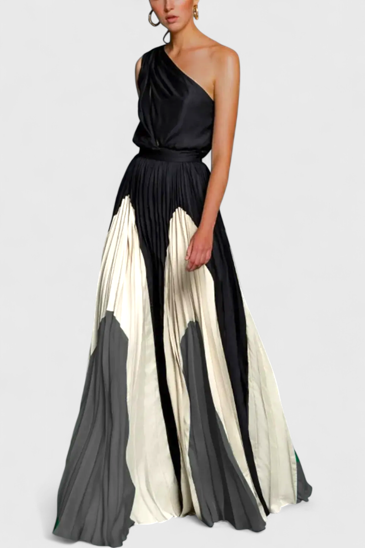 Antía – Schulterfreies Maxikleid für Damen mit elegantem Print – Ansicht 4