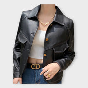 Camille – Stilvolle Lederjacke für Damen – Ansicht 5