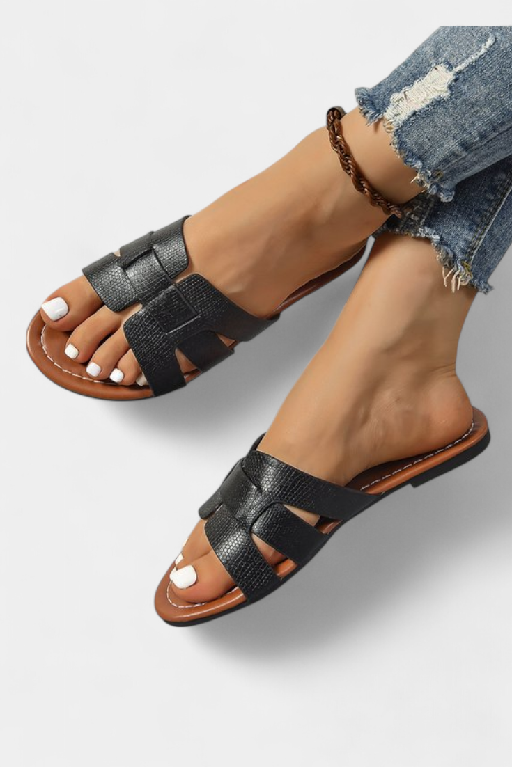 Damen-Sandalen Silvia mit geometrischem H-Design – Ansicht 8