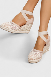 Orthopädische Damen-Sandalen Phylis mit Blumenmuster und Plateau – Ansicht 6