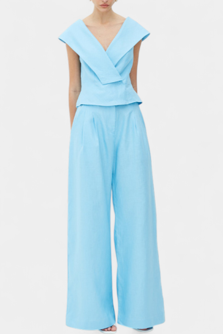 Damen-Set Hayden mit asymmetrischem Top und Palazzo-Hose – Ansicht 7