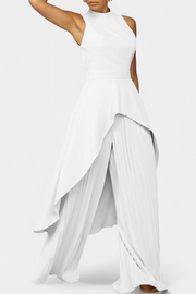 Asymmetrisches Damen-Set Chrysoula mit Plisseehose – Ansicht 7