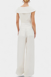 Damen-Set Hayden mit asymmetrischem Top und Palazzo-Hose – Ansicht 3