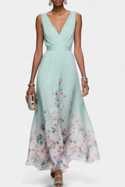 Sauline – Ärmelloses florales Maxikleid für Damen – Ansicht 6