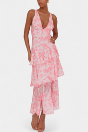 Damen-Chiffonkleid Domenica mit V-Ausschnitt und luftigen Lagen – Ansicht 13