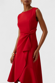 Asymmetrisches Midikleid Claudia für Damen mit Falten – Ansicht 3