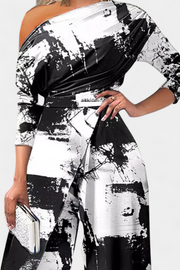 Damen-Batik-Jumpsuit Brina mit offenen Schultern – Ansicht 3
