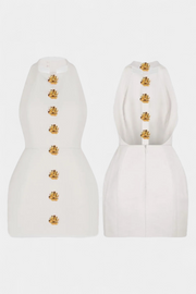 Yvonne – Minikleid für Damen mit Neckholder und offenem Rücken – Ansicht 4