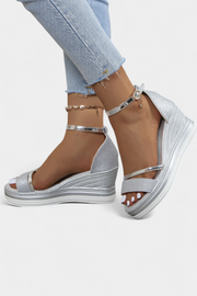 Orthopädische Damen-Keilsandalen Corinne mit Plateau – Ansicht 10