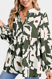 Florale Damenbluse Filomena mit Puffärmeln – Ansicht 5