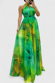 Caprice – Maxikleid für Damen aus Chiffon mit Blumenmuster – Ansicht 2