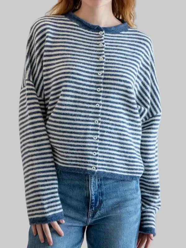Calera-Streifenstrickjacke