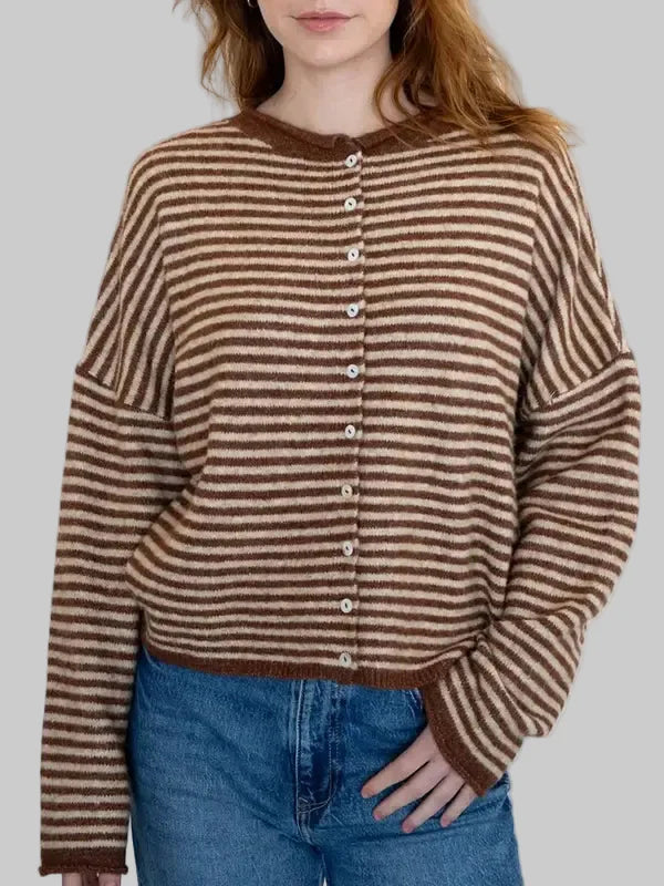 Calera-Streifenstrickjacke