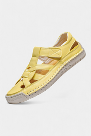 Ergonomische Damen-Sandalen Kaia aus Kunstleder mit seitlichen Aussparungen – Ansicht 5