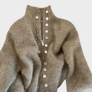 Maxine – Elegante Strickjacke mit Stehkragen – Ansicht 4
