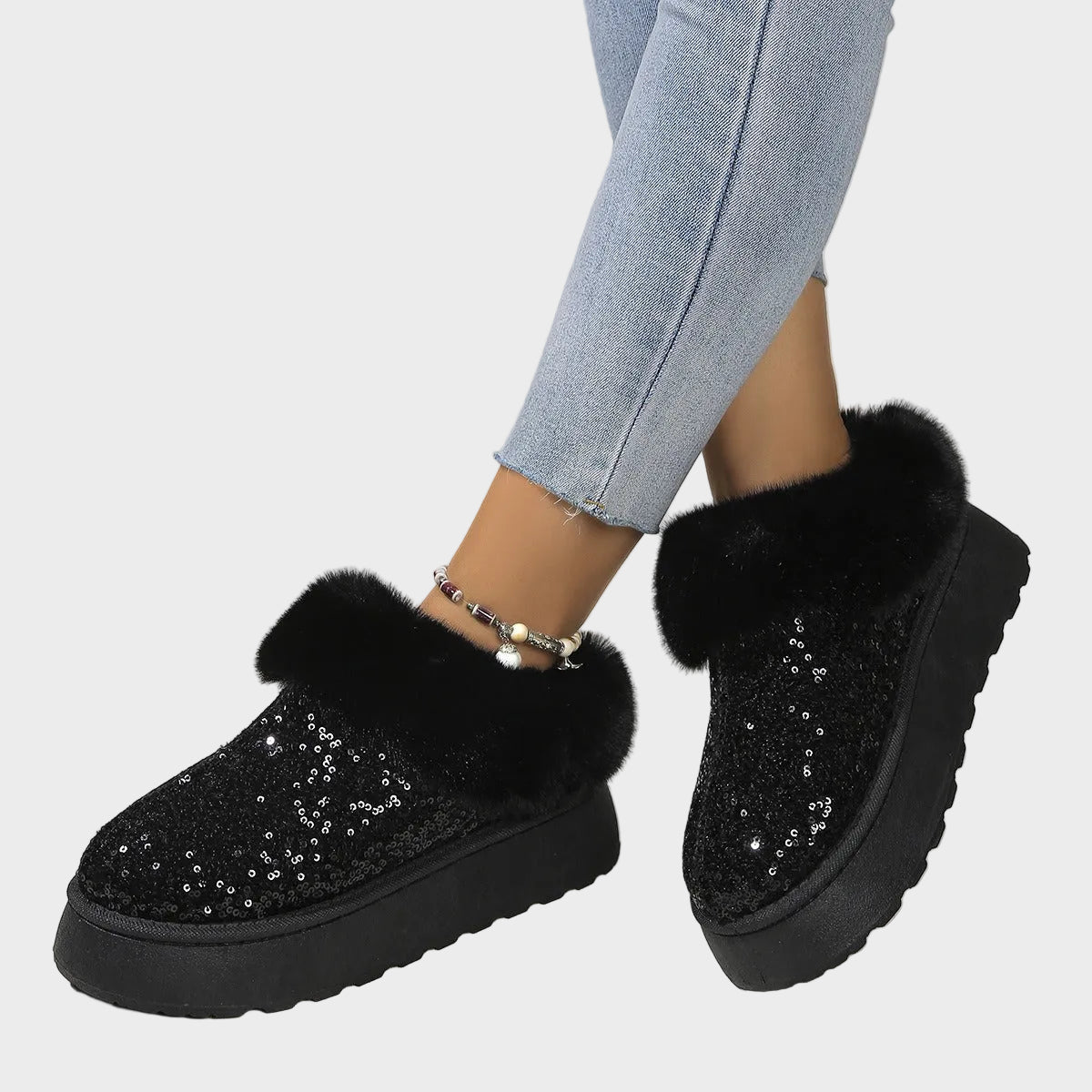 CrystalFur – Komfortable Plateau-Stiefel für Damen