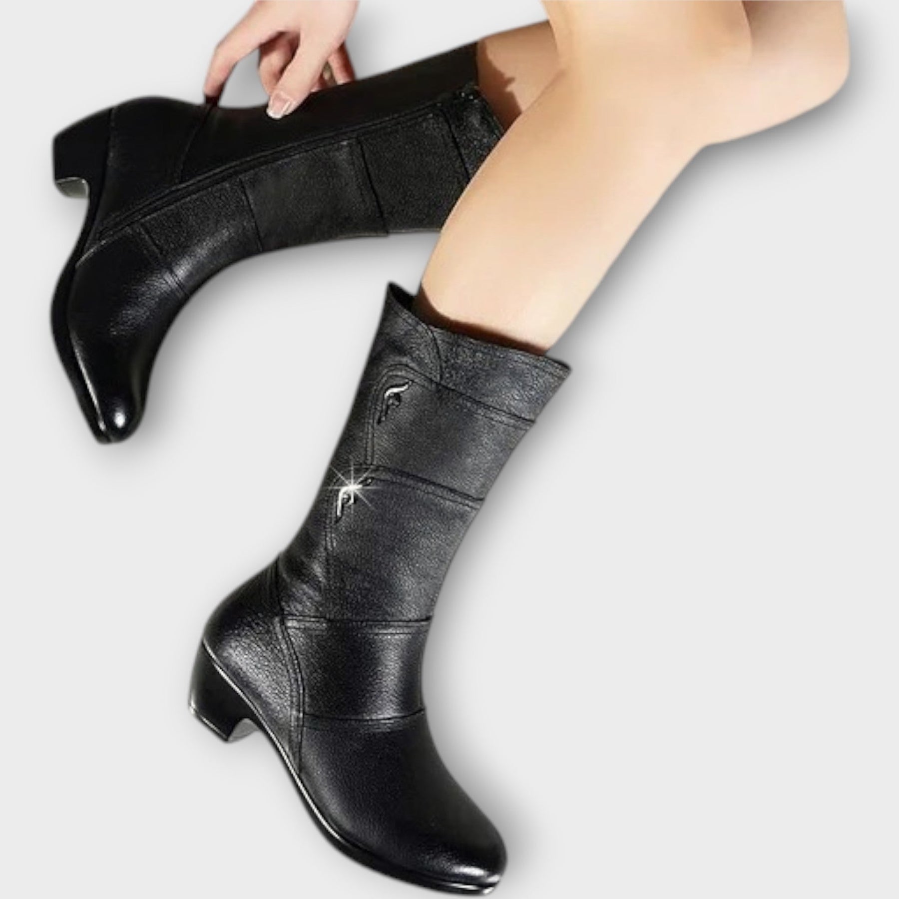 Kniehohe Plateaustiefel für Damen – Ansicht 2