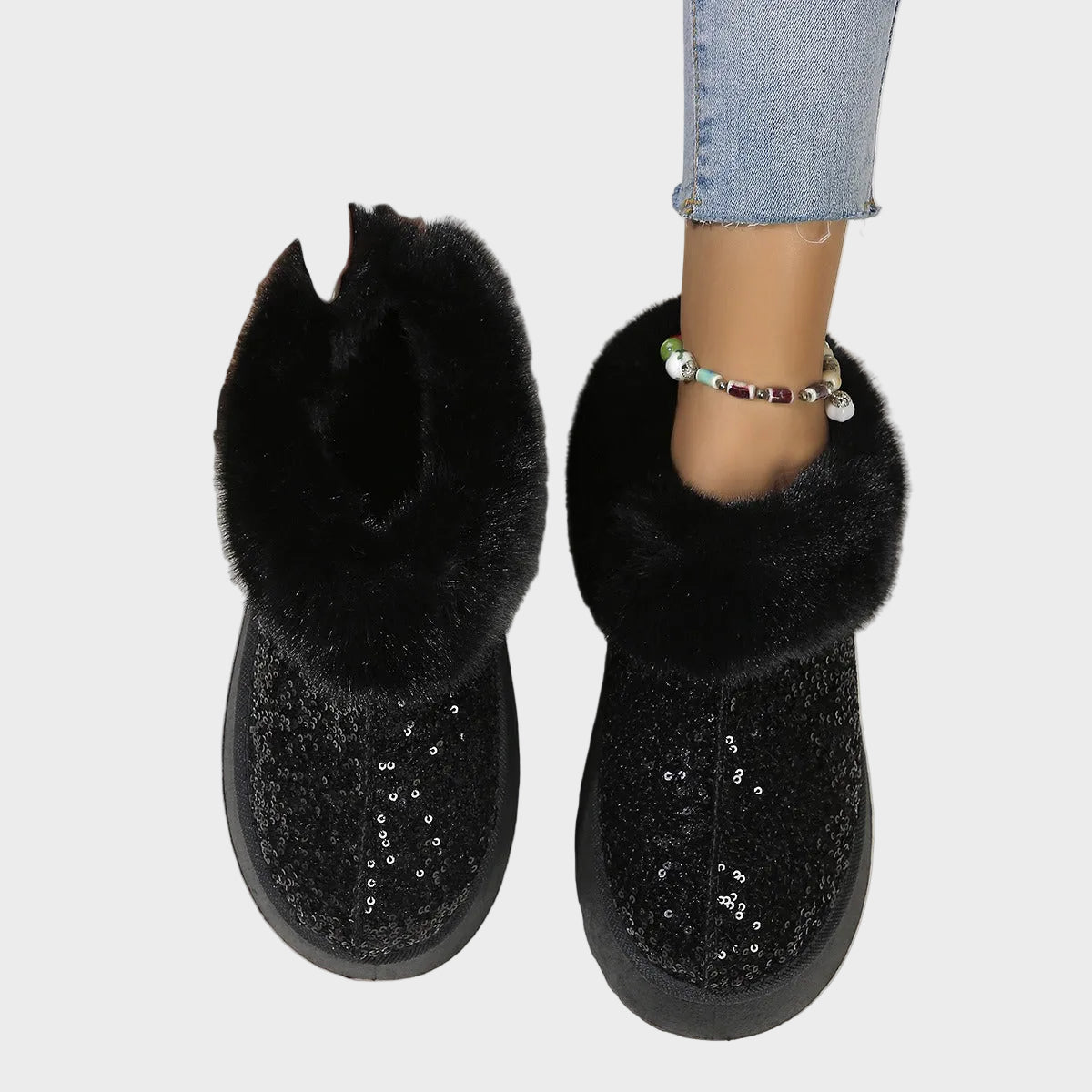 CrystalFur – Komfortable Plateau-Stiefel für Damen – Ansicht 2
