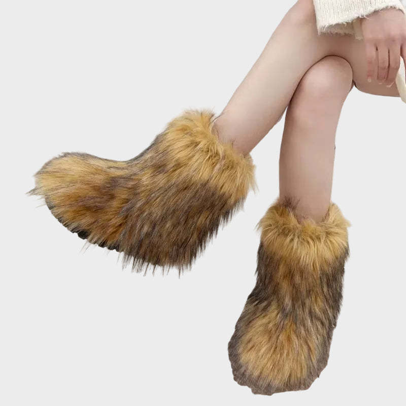 Luna – Damenstiefel aus Kunstpelz – Ansicht 2