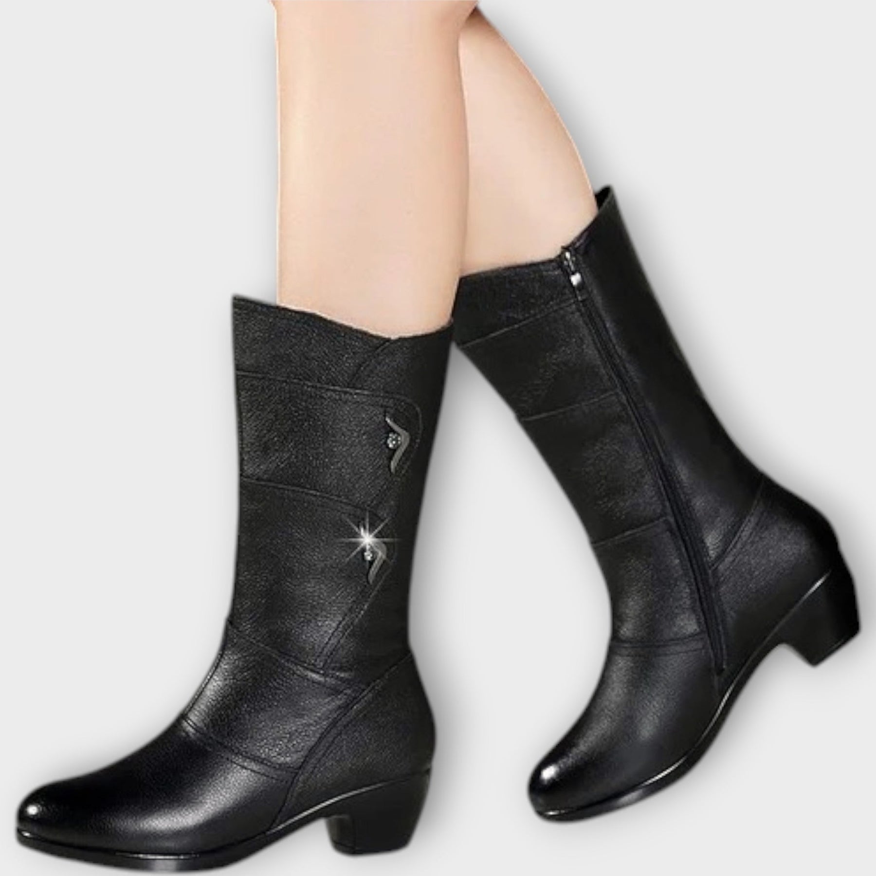 Kniehohe Plateaustiefel für Damen – Ansicht 3